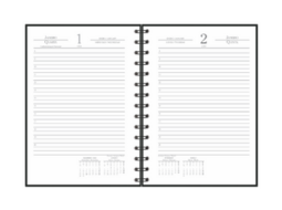 AGENDA DIARIA CRISTAL ESPIRAL 13,8 X 20 CLASSICA 320 PGS PRETA