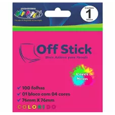 BLOCO ADESIVO P RECADO OFF STICK  76MMX76MM