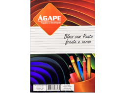 BLOCO AGAPE C/PAUTA  A4 C/40FLS FRENTE/VERSO C/10