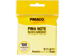 BLOCO PIMACO AMARELO PASTEL 76x76m 100fls