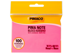 BLOCO PIMACO ROSA NEON 76X102m 100fls