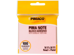 BLOCO PIMACO ROSA PASTEL 76x76m 100fls