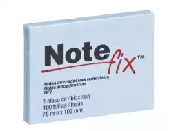 BLOCO RECADO ADESIVO NOTEFIX AZUL 76X102 C/100FLS