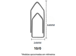 CLIPS ACO GALVANIZADO LL N  10/0 C/120UN PC/2CX