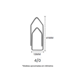 CLIPS ACO GALVANIZADO LL N  4/0 CX 420 UN PC/2CX