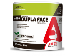 FITA DUPLA FACE DE PAPEL BRANCO ADERE DK350 09MMX30M PC/10RL