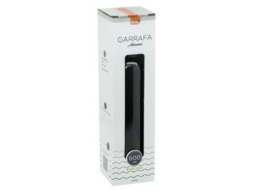 GARRAFA DE ALUMINIO C/TAMPA PP 600ML - PRETO - BLACK