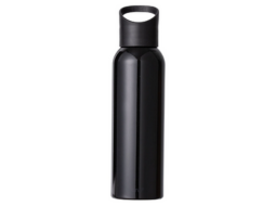 GARRAFA DE ALUMINIO C/TAMPA PP 600ML - PRETO - BLACK