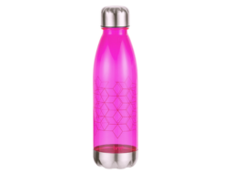 GARRAFA PLASTICA ESTAMPADA C/TAMPA AL - 700ML - MATELASSE ROSA