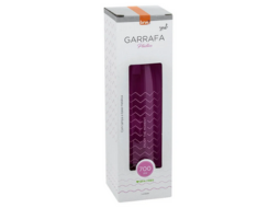 GARRAFA PLASTICA ESTAMPADA C/TAMPA AL - 700ML - ROSA PASTEL - ENJOY