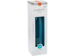 GARRAFA PLASTICA ESTAMPADA C/TAMPA AL - 700ML - TURQUESA