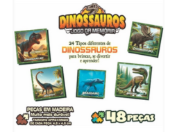 JOGO DA MEMORIA DINOSSAUROS C/48PECAS