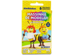 MASSA DE MODELAR PLASTILINA 60G C/6CORES PC/12CX