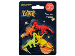 MINI BORRACHA FORMATO DINO BLISTER C/4UN