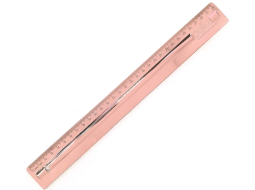 REGUA DE 30 CM METALIZADA ROSE GOLD PC/10