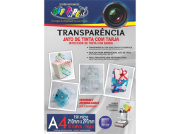 TRANSPARENCIA A4 JATO DE TINTA COM TARJA 150G C/10 FLS